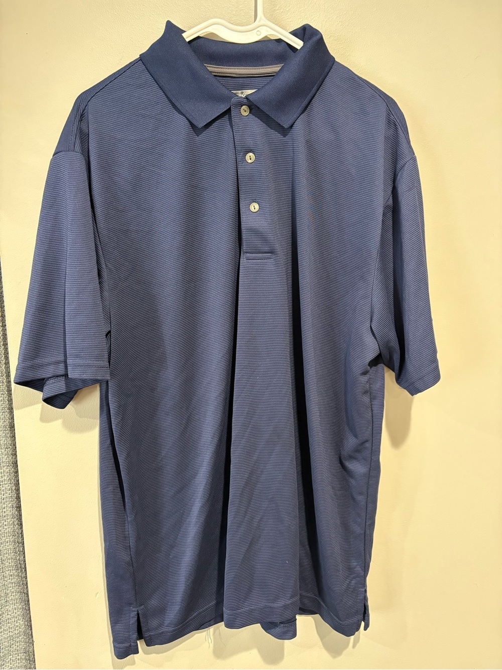 Ben Hogan Performance Men’s XL Navy Blue Ribbed Golf Polo Shirt